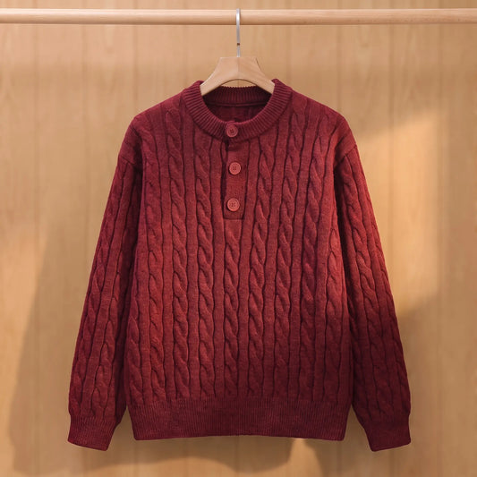 CLASSIC CABLE SWEATER Red