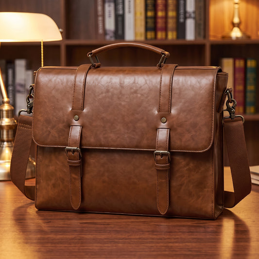 COWHIDE LEATHER BRIEFCASE
