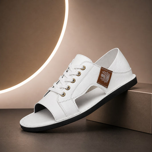 CREST LACE OPEN TOE SANDAL