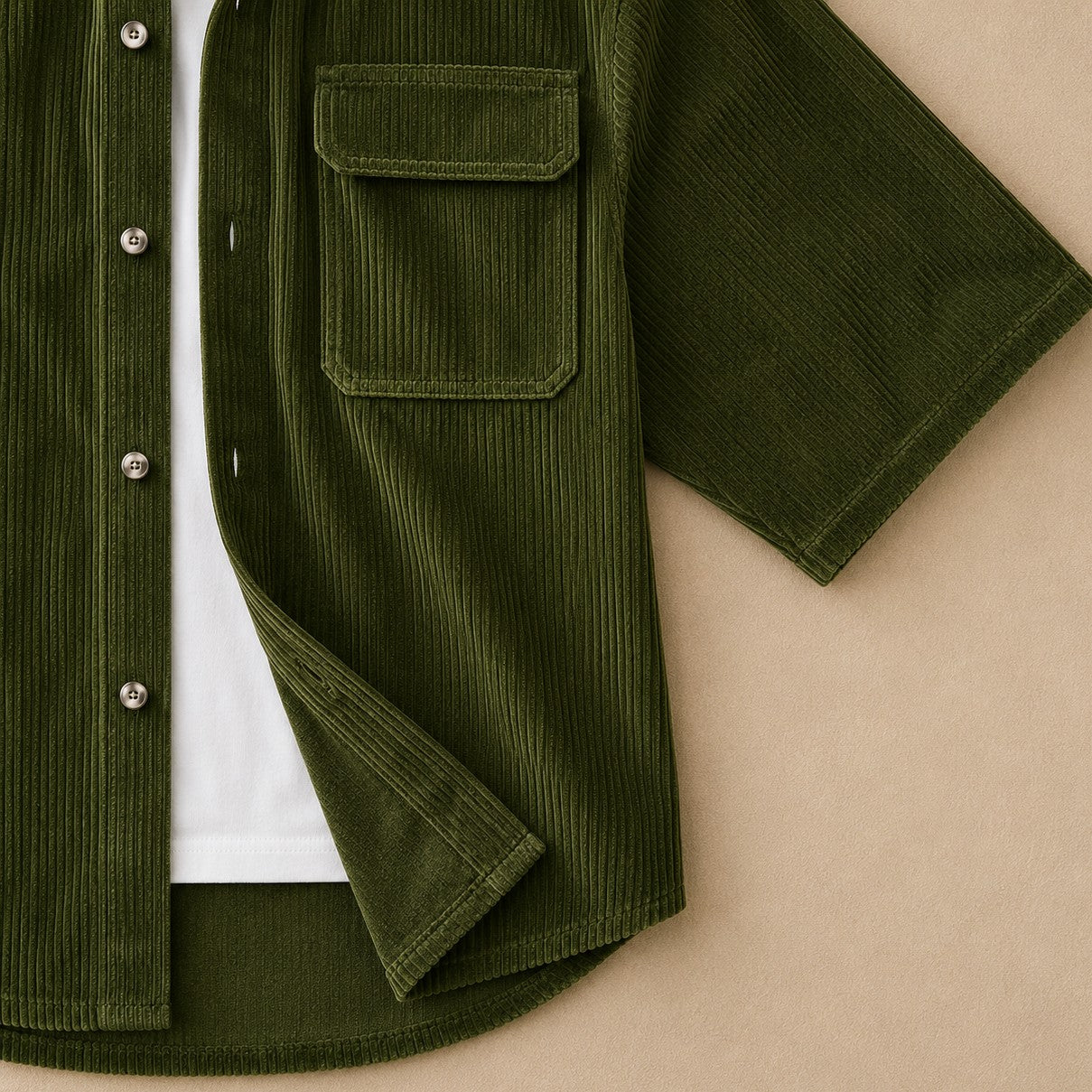 DUAL POCKET CORDUROY SHIRT