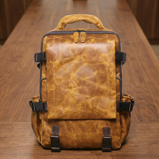 TOP-GRAIN LEATHER BACKPACK