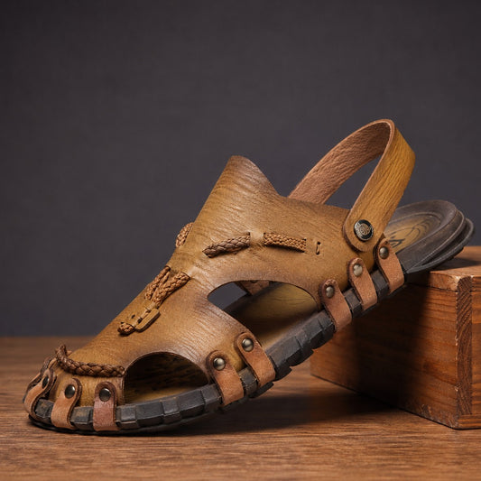 HANDCRAFTED LACE UP SANDALS