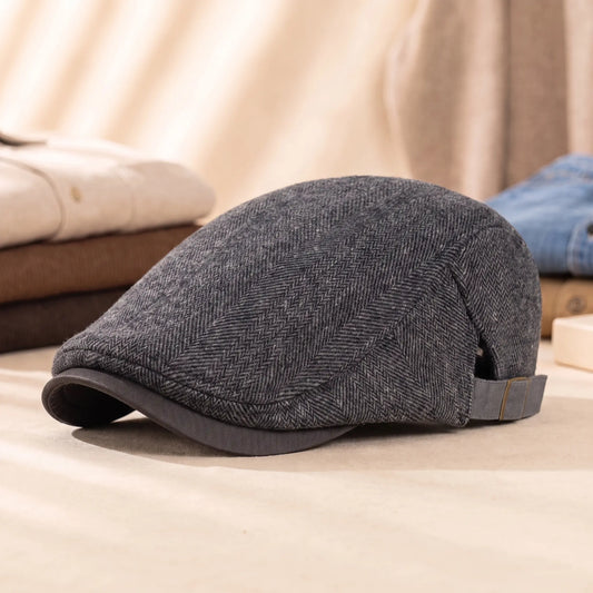 HERRINGBONE FLAT CAP