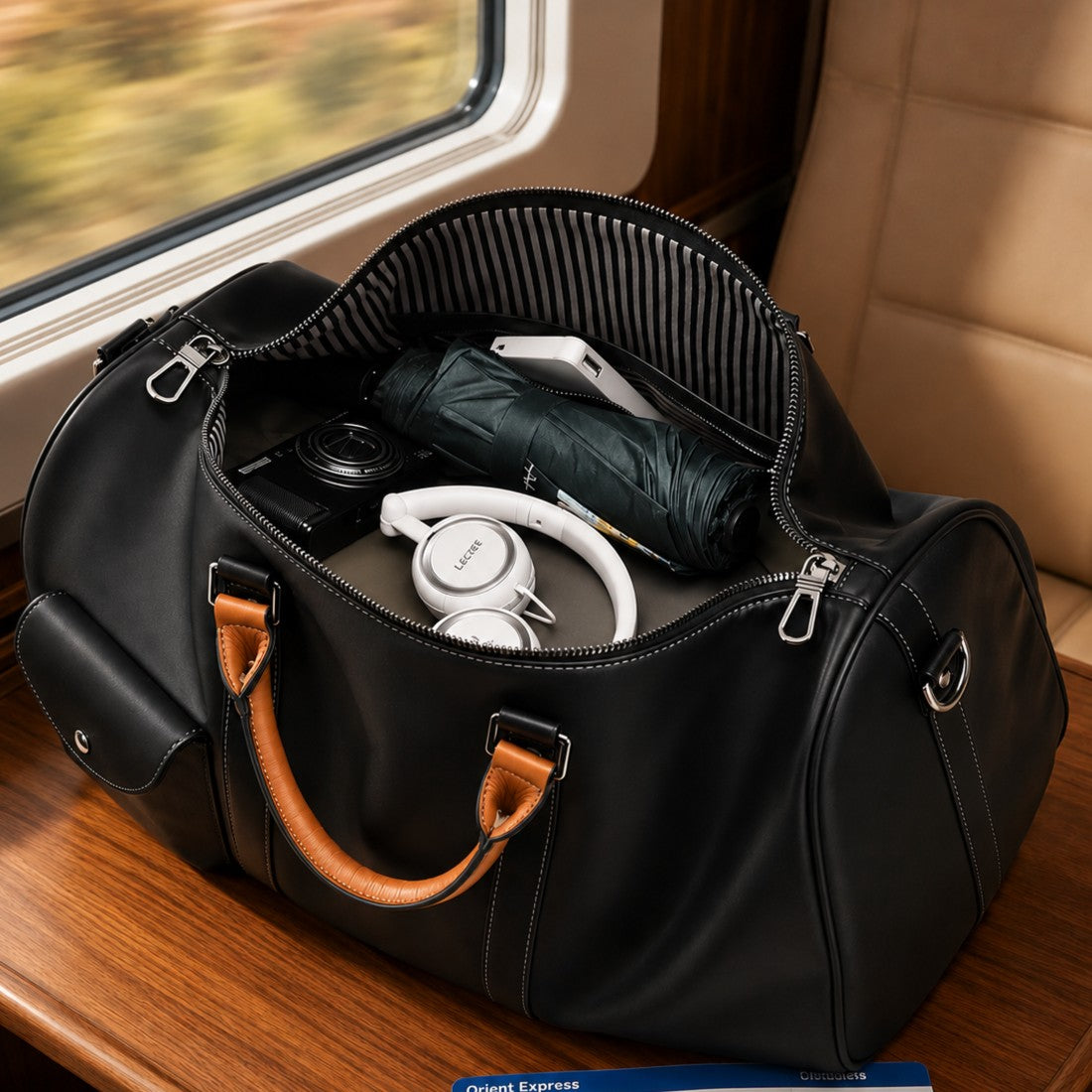 LEATHER DUFFEL BAG