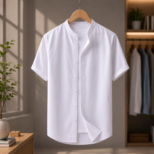 LINEN COLLAR SHIRT