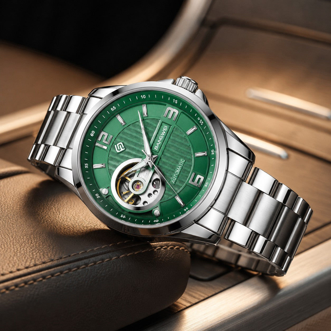 LUMINOUS OPEN GEAR WATCH