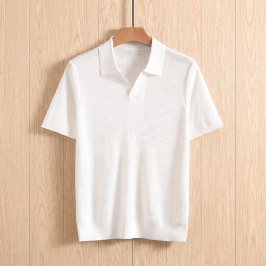 LYOCELL KNIT POLO SHIRT