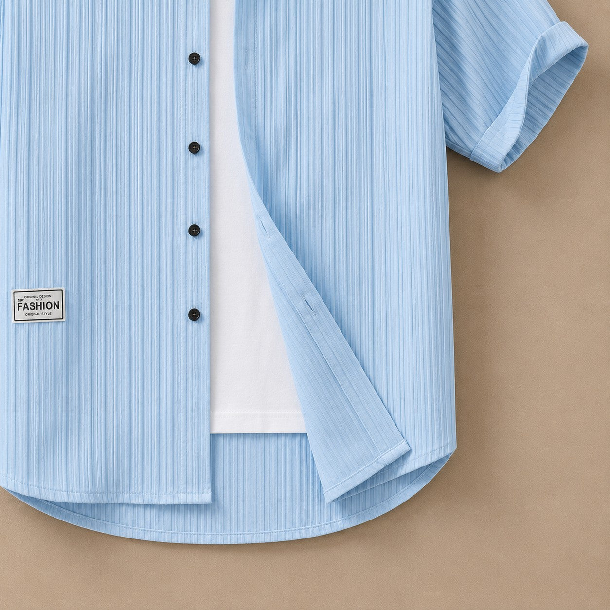 PLEAT LINE CASUAL SHIRT