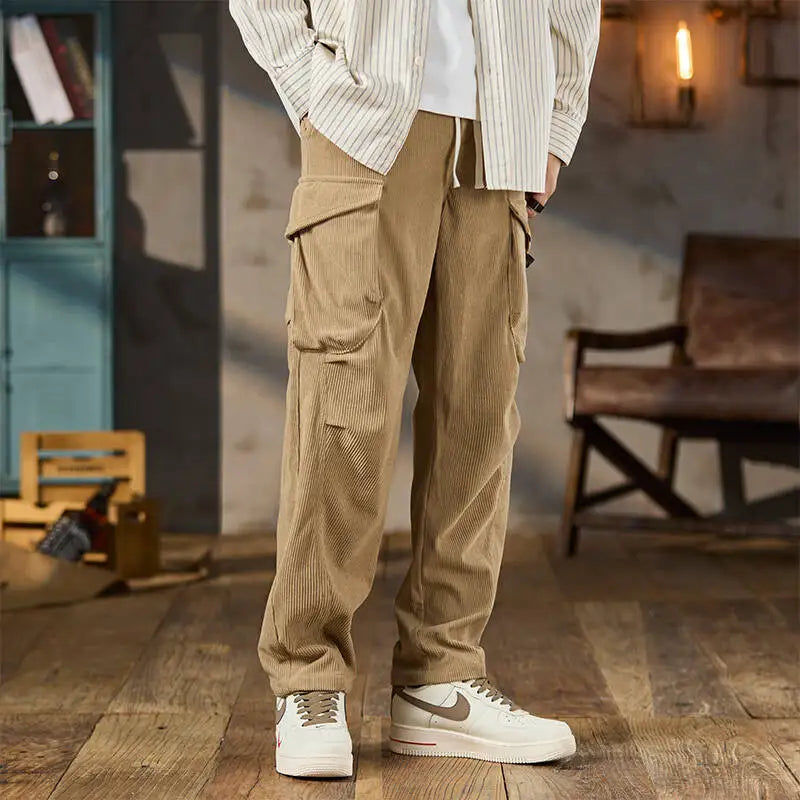 Corduroy Loose Fit Cargo Pants