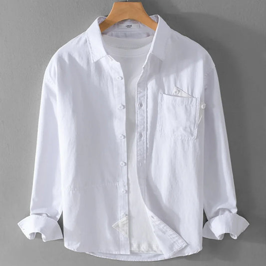 Cotton Solid Long Sleeve Shirt