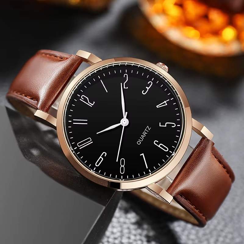 Vintage Leather Military Quartz Watch