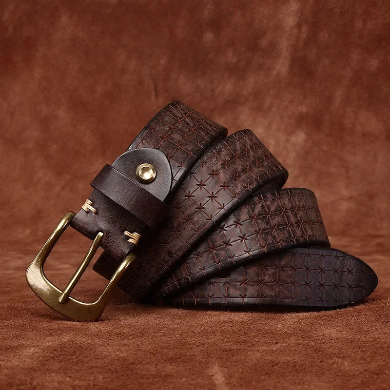 SCULPTED LEATHER BELT