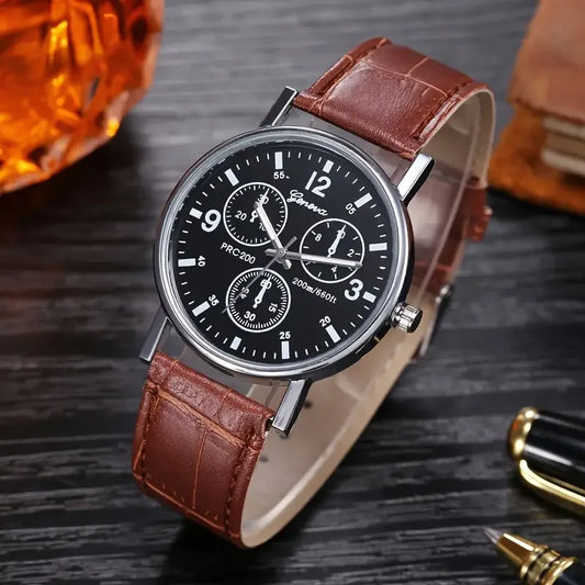 Classic Chrono Leather Watch