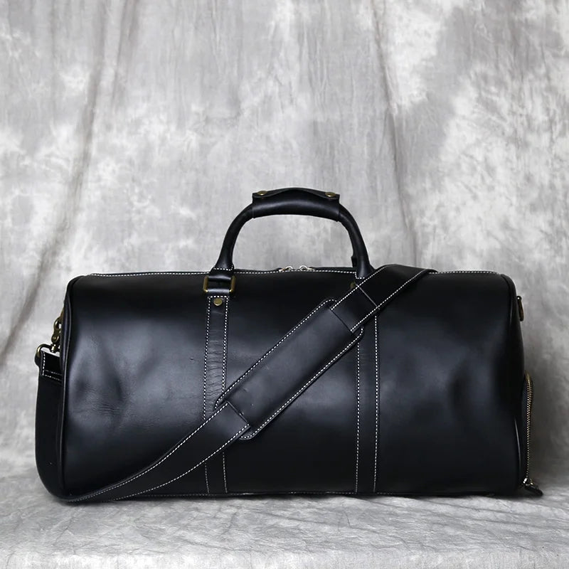 Full-Grain Leather Weekender Bag