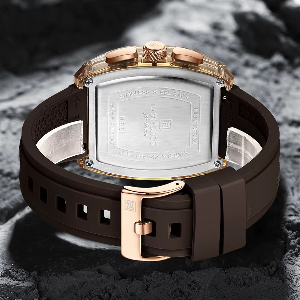 Chrono-Active Silicone Strap Watch