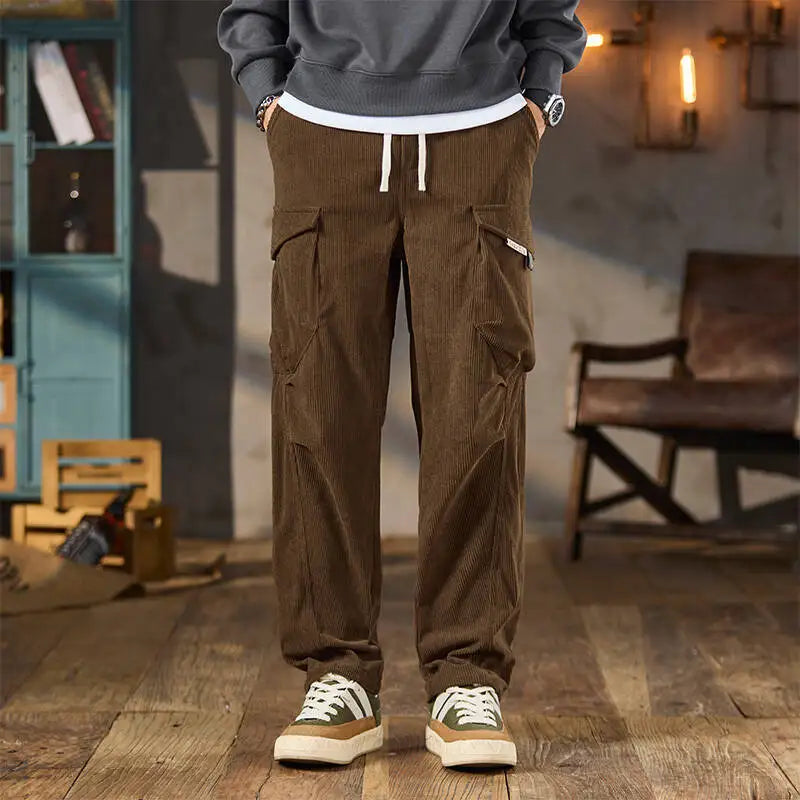 Corduroy Loose Fit Cargo Pants