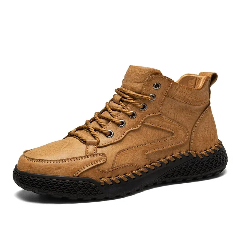Winter Leather Hiking Ankle Boots