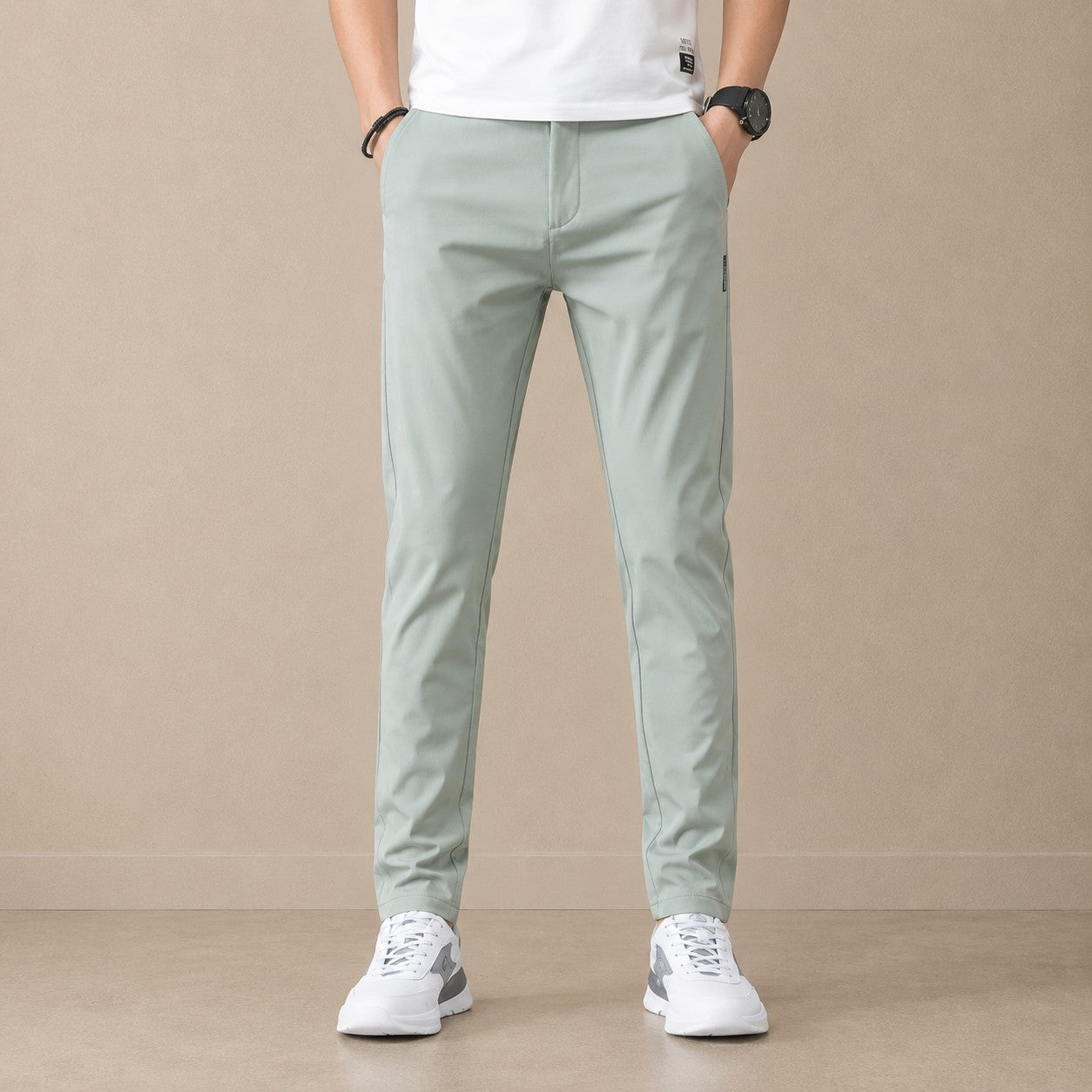 SLIM STRETCH CASUAL PANTS