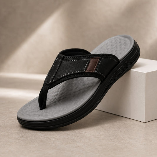 STUD LEATHER FLIP FLOPS