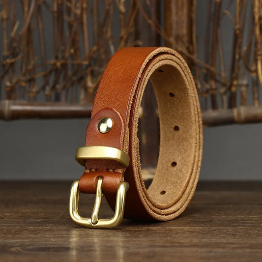 SLIM VINTAGE LEATHER BELT