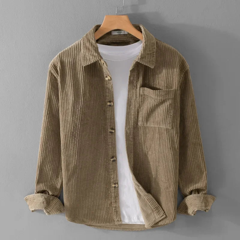 Corduroy Cotton Workwear Shirt Jacket