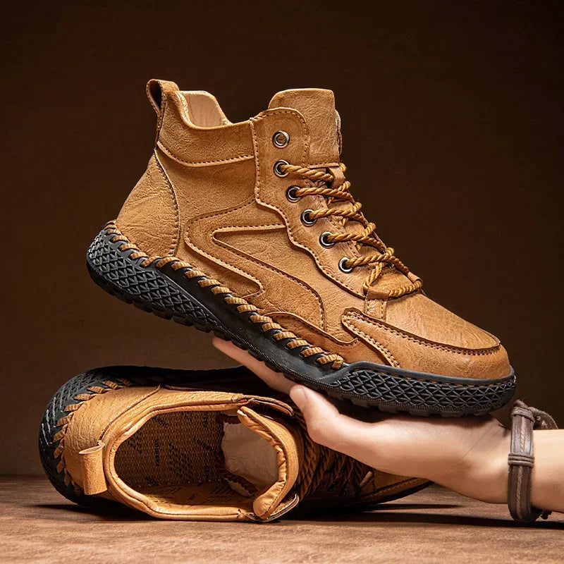 Winter Leather Hiking Ankle Boots
