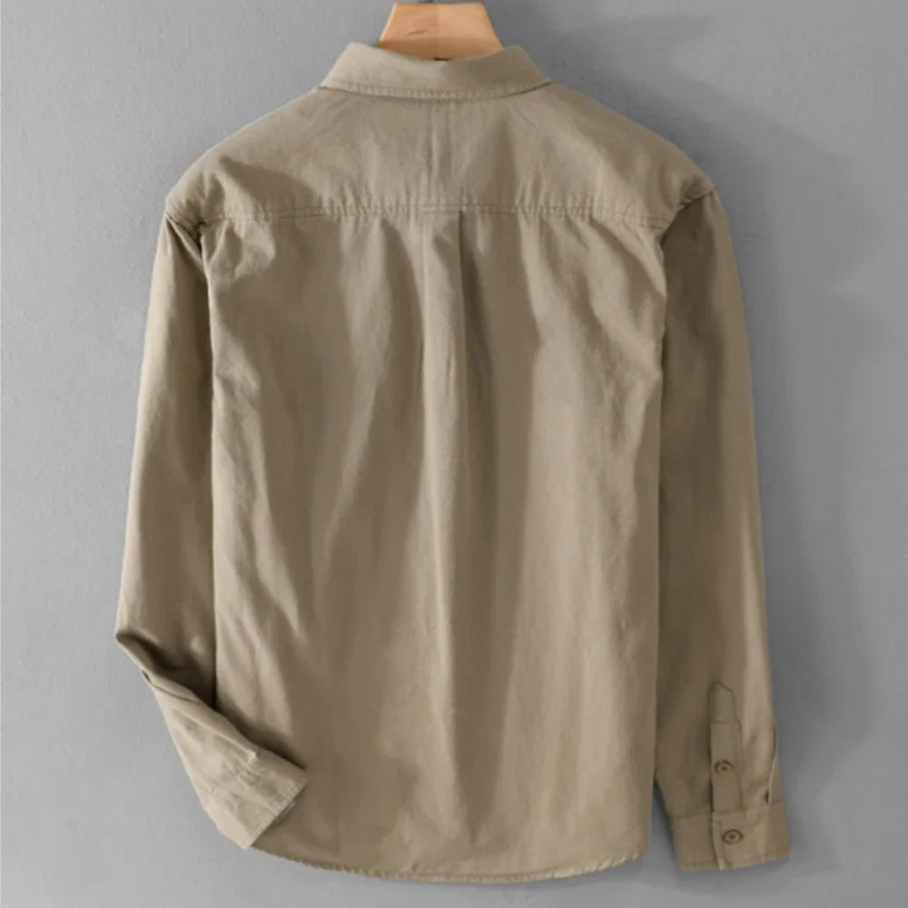 Cotton Solid Long Sleeve Shirt