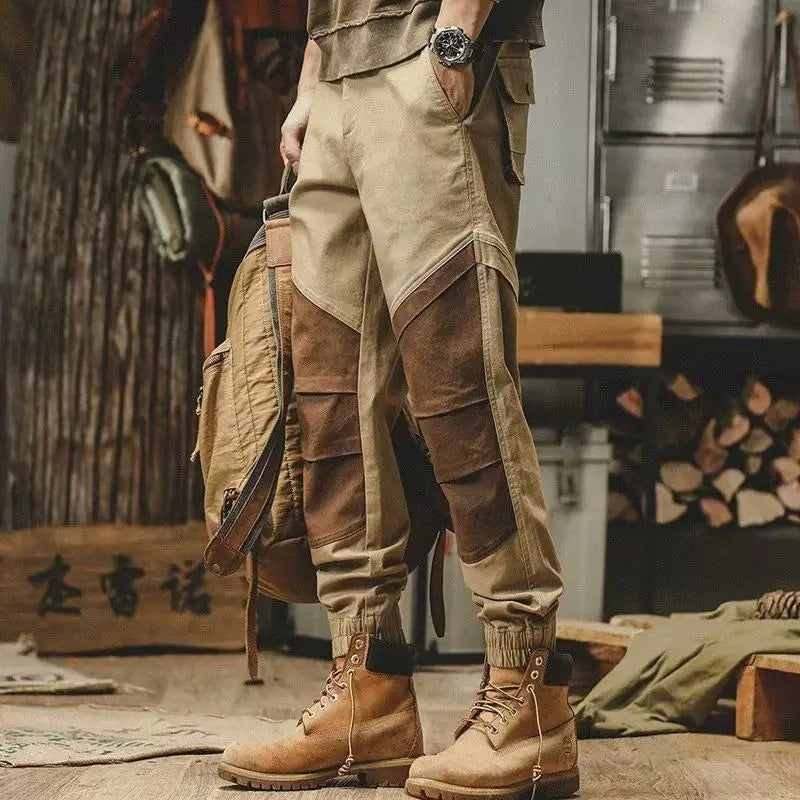 Patchwork Cargo Workwear Pants