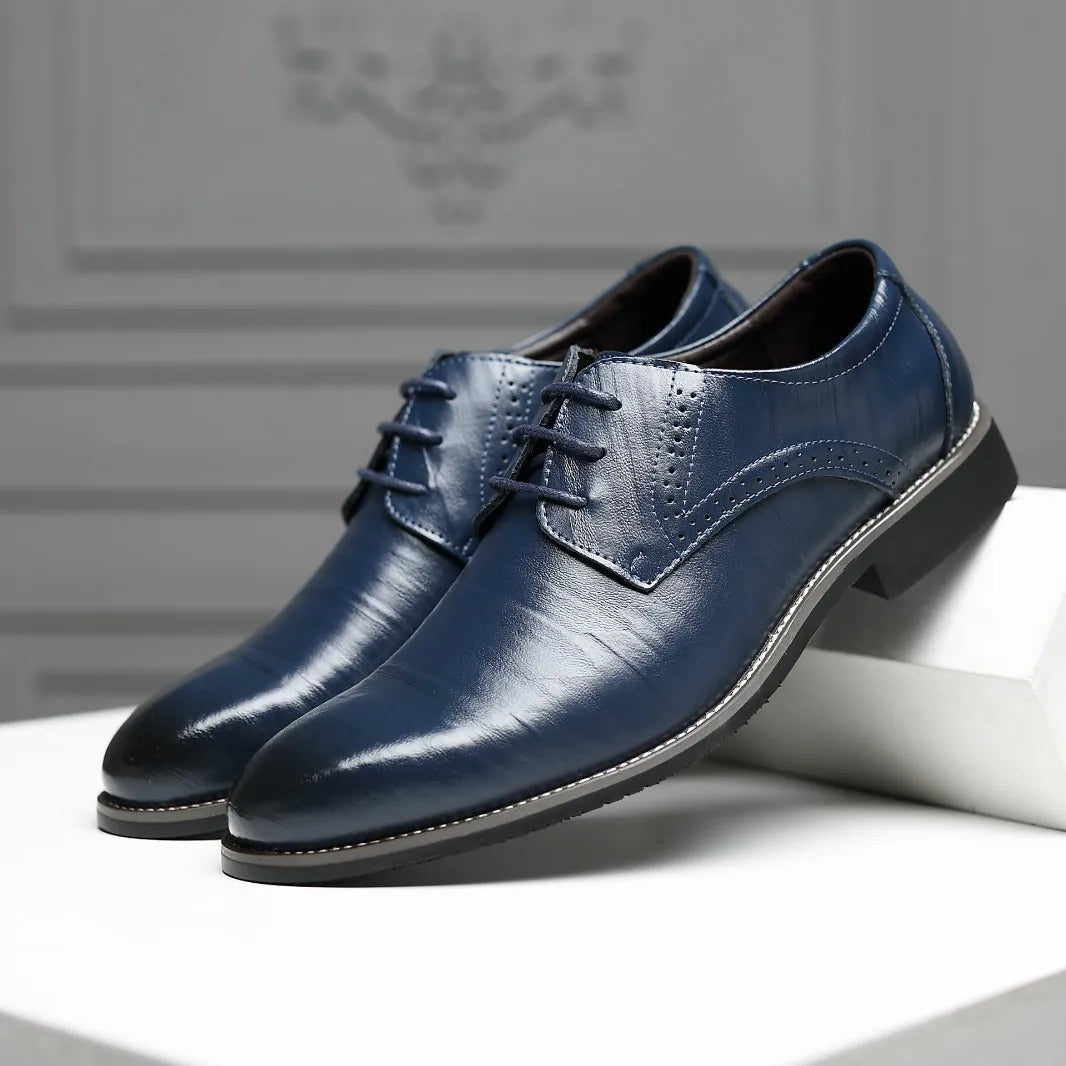 Classic Pointed-Toe Oxford Dress Shoes