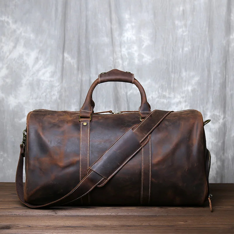 Full-Grain Leather Weekender Bag