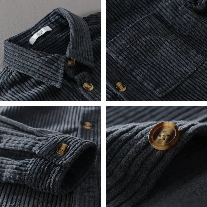 Corduroy Cotton Workwear Shirt Jacket
