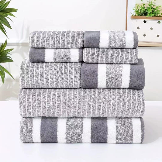 Coral Fleece 8-Piece Towel Set