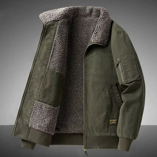 FLEECE LINED BOMBER JACKET