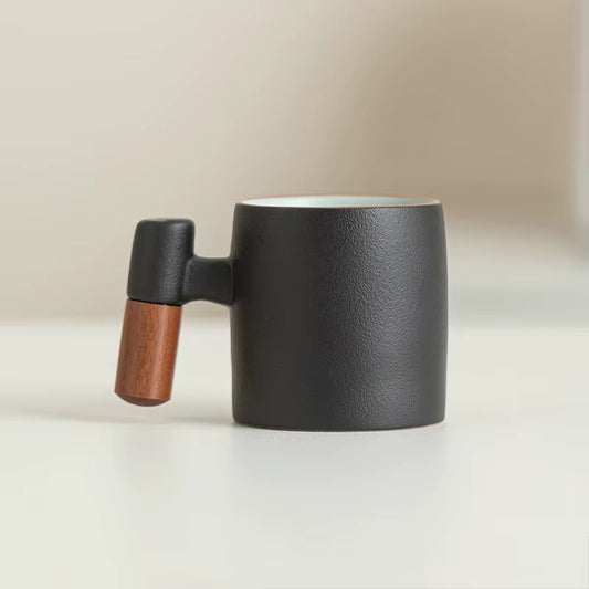Gradient Wood Handle Coffee Cup