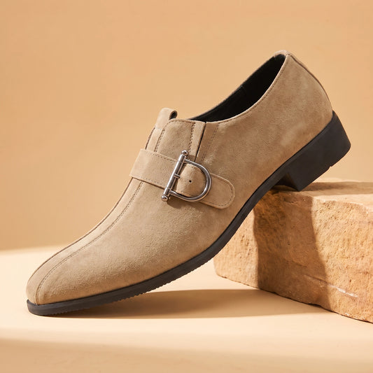 Formal Buckle Loafers - Khaki