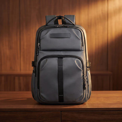 Large capacity dark grey business laptop backpack