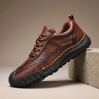 Laceless casual shoe in brown