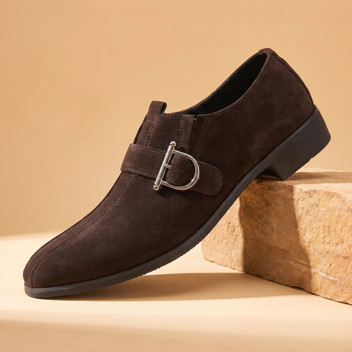 Formal Buckle Loafers - Brown