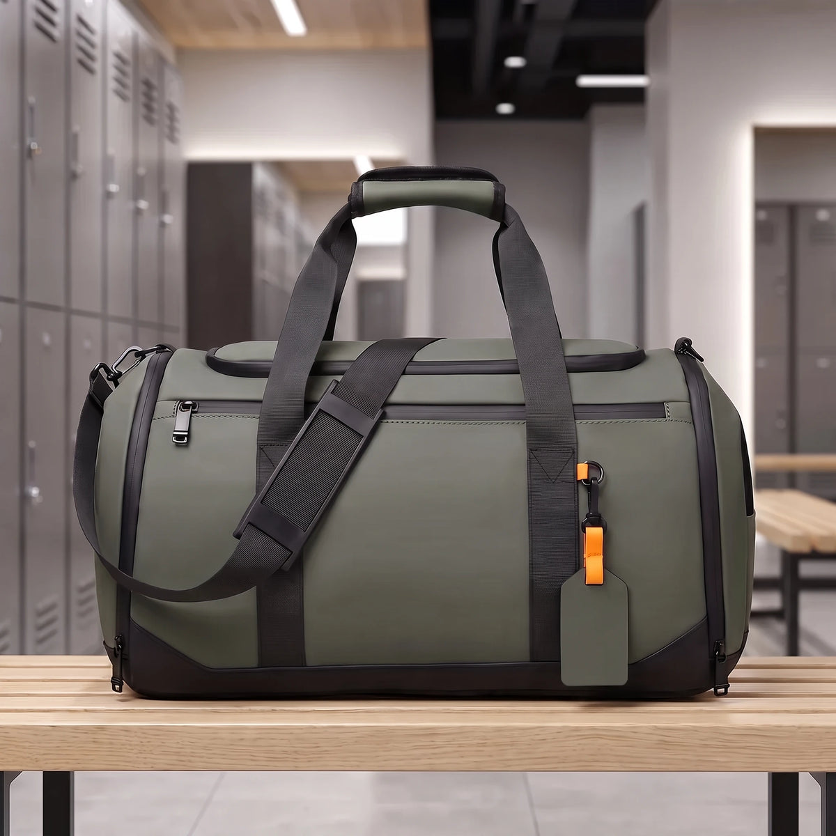 Sports travel gym duffel bag in green