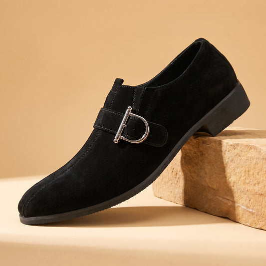 Formal Buckle Loafers - Black