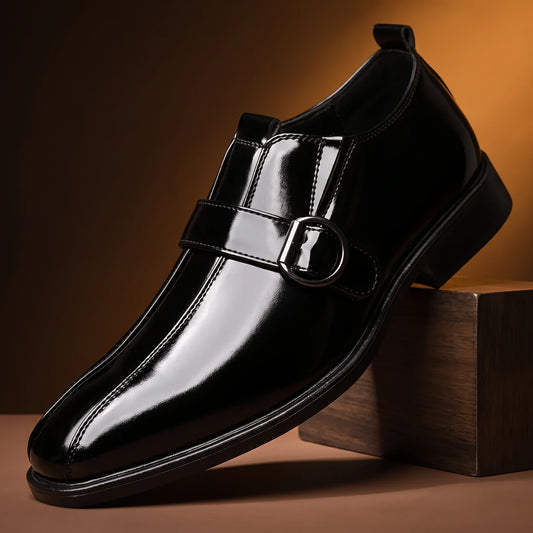 Glossy Formal Loafers - Black