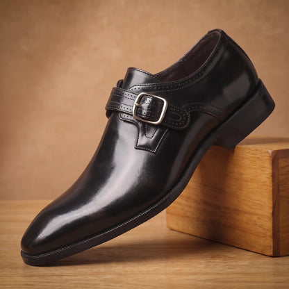 Monk strap dress shoe in black