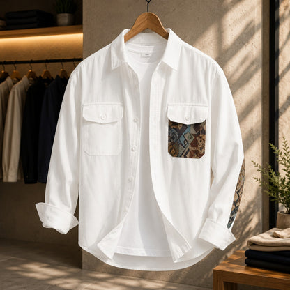 AZTEC PATCH CORD OVERSHIRT