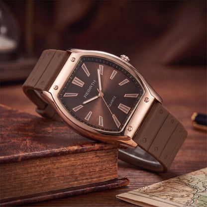BARREL CASE QUARTZ WATCH
