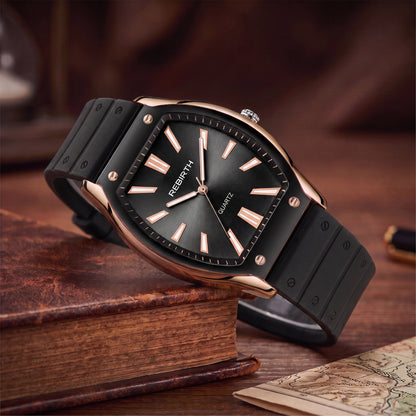 BARREL CASE QUARTZ WATCH