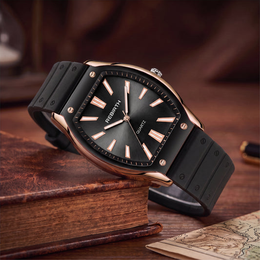 BARREL CASE QUARTZ WATCH