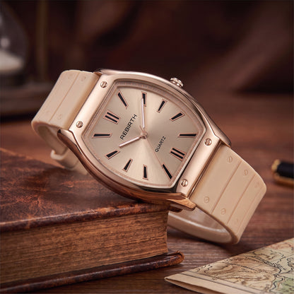 BARREL CASE QUARTZ WATCH