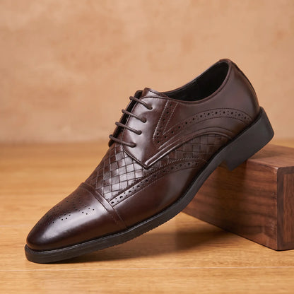 Basket Weave Derby in Brown