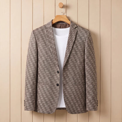 Bold Pattern Blazer in Brown