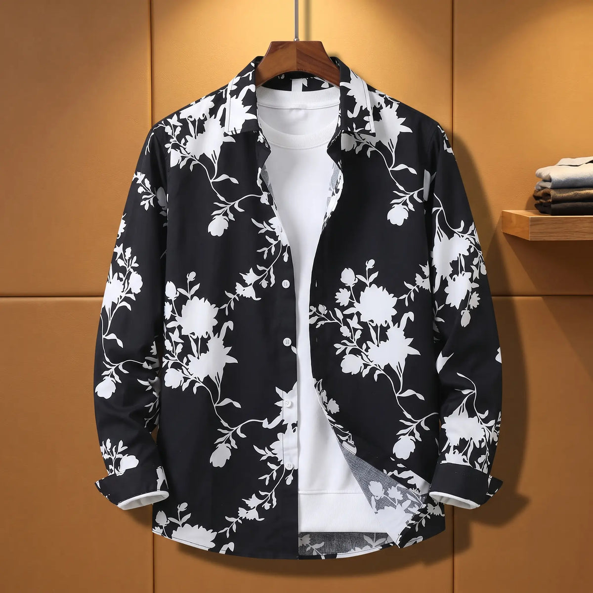 BOLD PRINT SHIRT Black